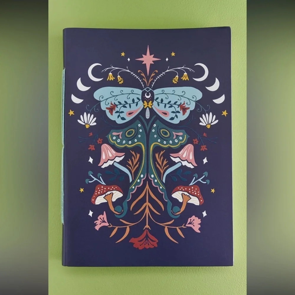 Earthbound Trading Large Luna Moth Leather Journal (EB Exclusive), NWT